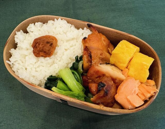今日のお弁当。夏のお弁当作りは気を使うけど今日は涼しくて良かった。#鈴木和美　#船橋市議会議員　#お弁当  #曲げわっぱ