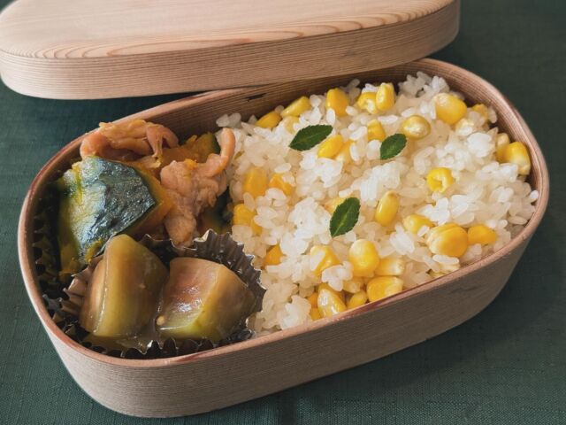 夏野菜のお弁当
#鈴木和美　#船橋市議会議員　#お弁当　#曲げわっぱ  #夏野菜